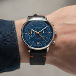 Carregue a imagem no visualizador da Galeria, Relógio STERNGLAS Hamburg Chrono 42 mm S01-HC06-EB05 Quartzo