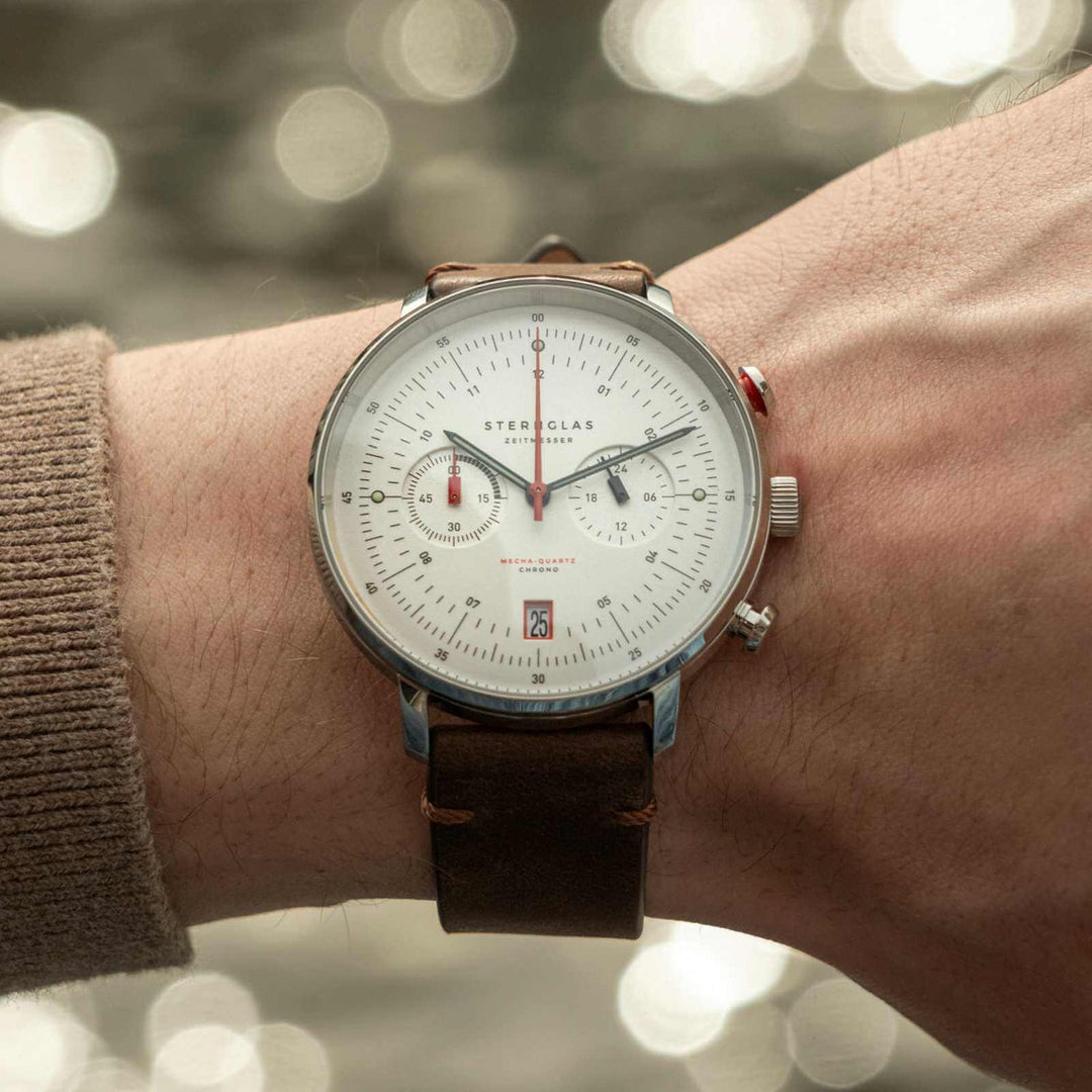Relógio STERNGLAS Hamburg Chrono 42 mm S01-HC10-VI11 Quartz
