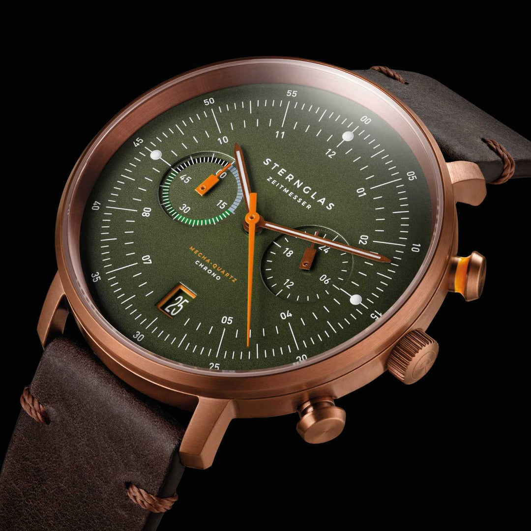 Relógio STERNGLAS Hamburg Chrono 42 mm S01-HC35-VI17 Quartzo