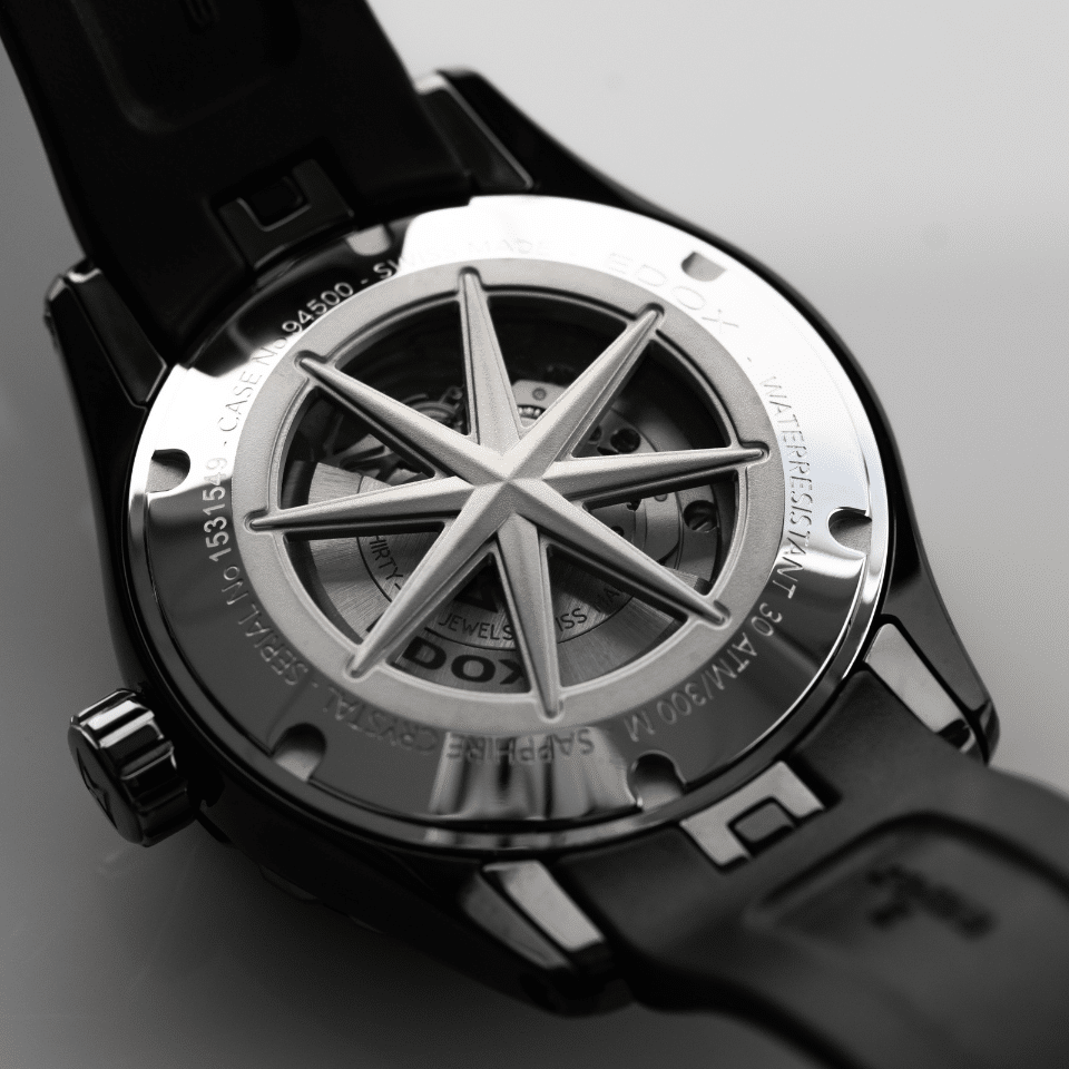 Relógio Edox Grand Ocean Power Reserve Automático 40mm 94500-357GNCA-NIR