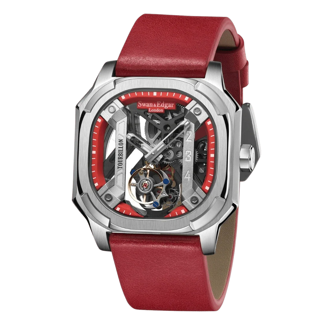 Relógio Swan & Edgar Vortex Tourbillon Automático Red