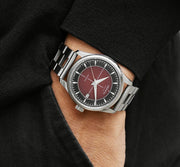 Relógio Trematic ZY6 borgogna 38 mm bracelet by Forstner Automático