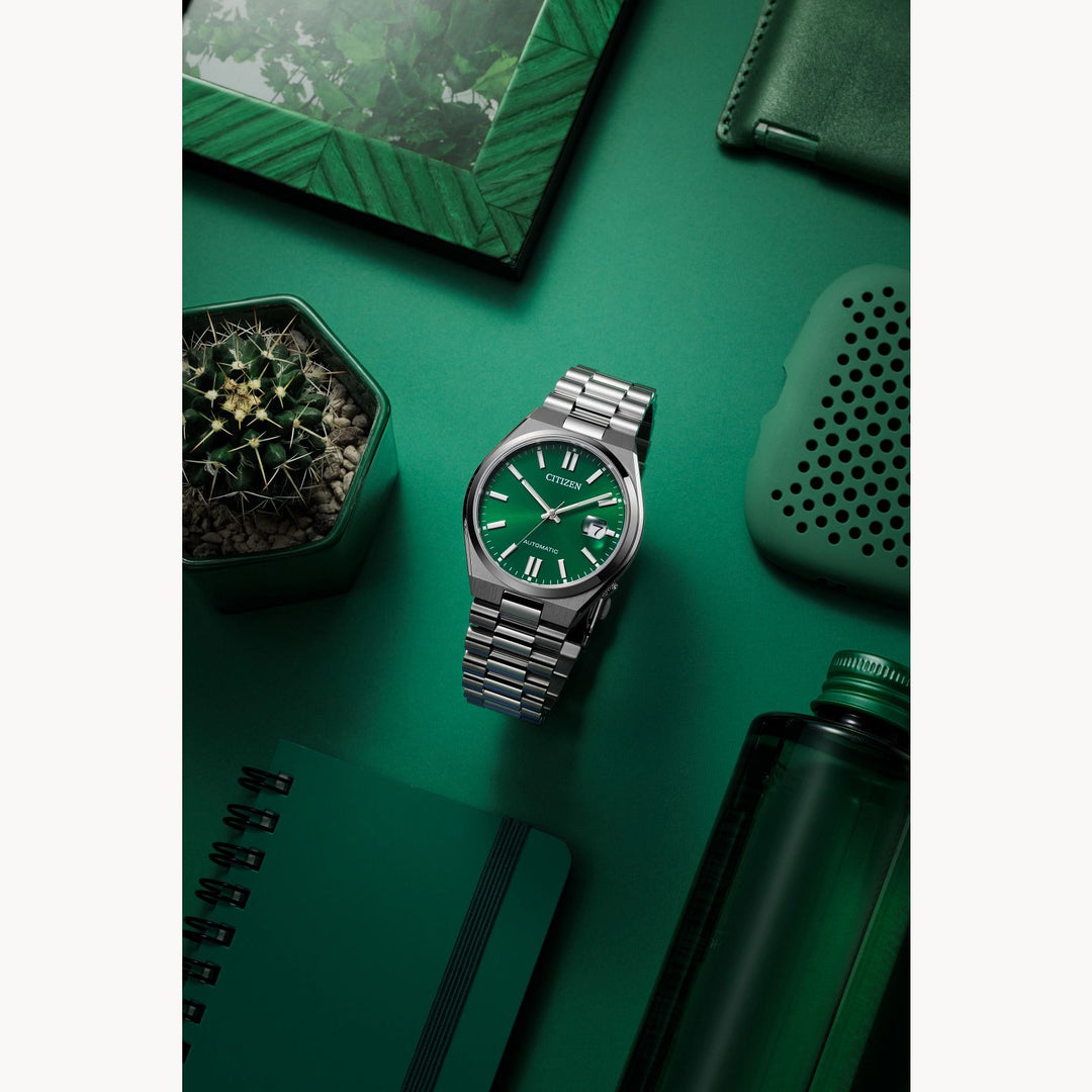 Relógio Citizen Tsuyosa NJ015 Verde - Automático - 40mm - Pendulum Relojoaria