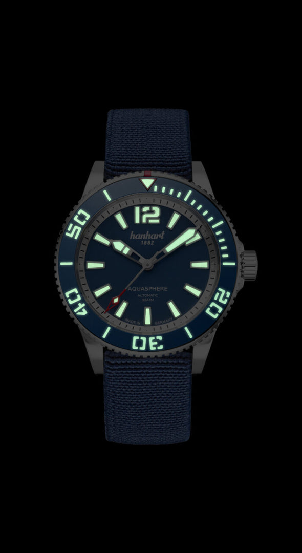 Relógio Hanhart AQUASPHERE FreeFall Blue, 42mm 772.270-3338