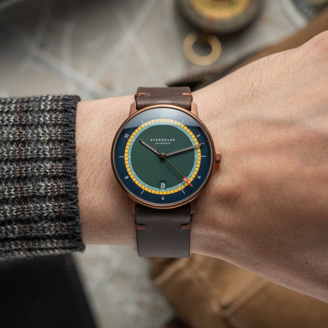 Relógio STERNGLAS Naos Edition Argo Bronze 38 mm S01-NAX48-VI17 Quartzo