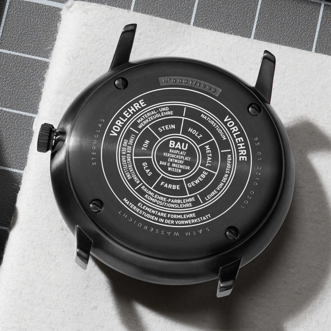 Relógio STERNGLAS Naos Edition Bauhaus III 38 mm S01-NAB15-EB09 Quartz