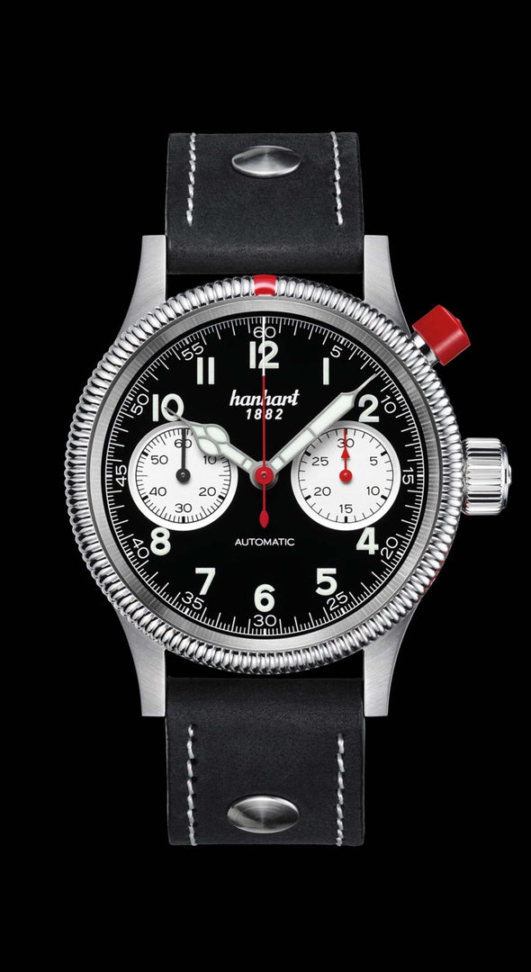 Relógio Hanhart PIONEER Mk I Reverse Panda, 40 mm 714.211-