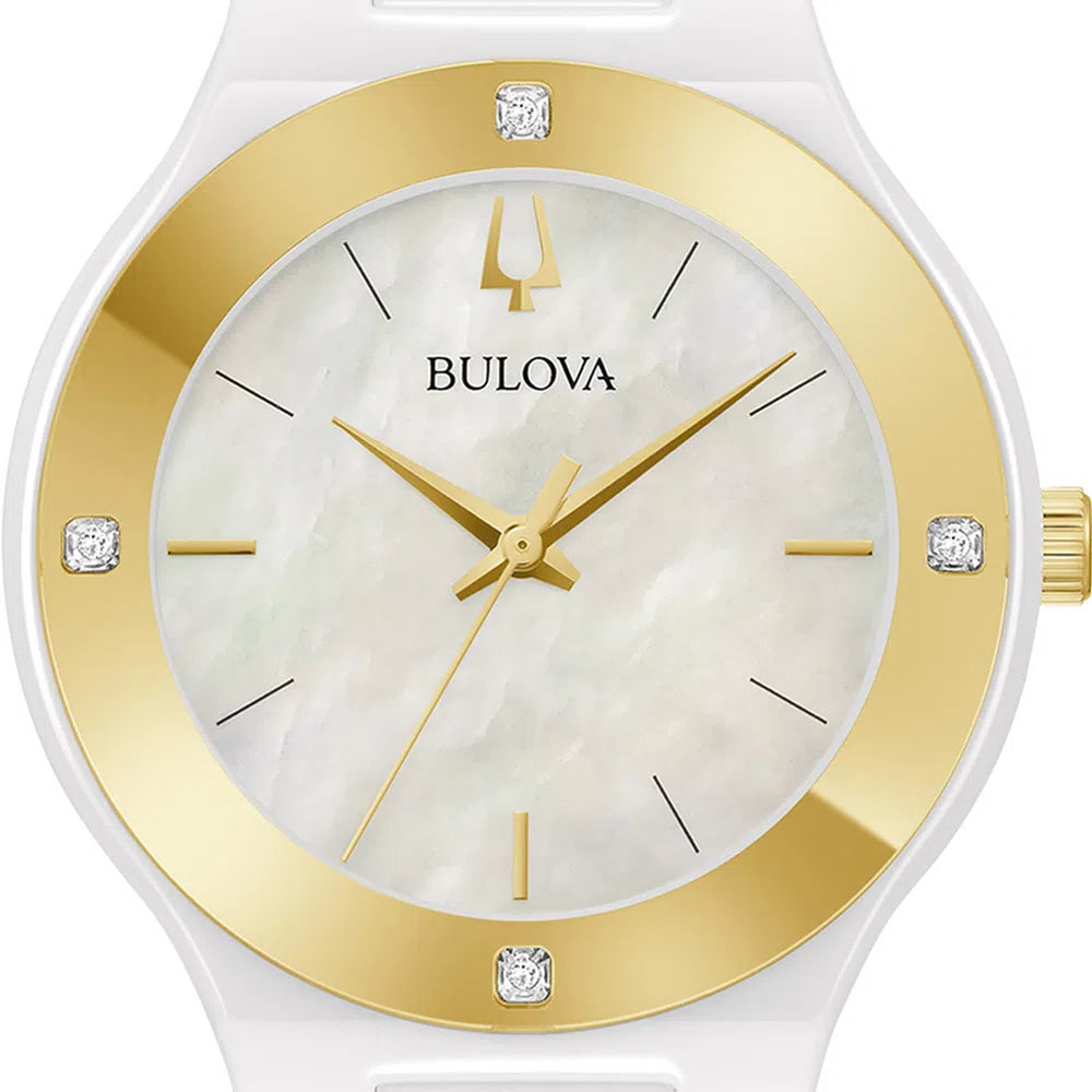 Relógio Feminino Bulova Millennia Cerâmica Branca 98R292N
