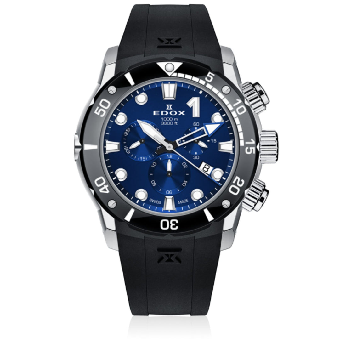 Relógio Edox CO-1 Chronograph Ø 45 mm | Quartzo 10242-TIN-BUIN