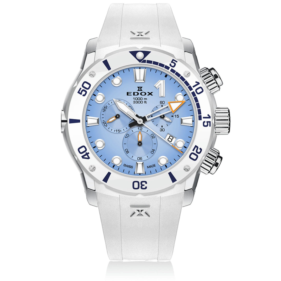 Relógio Edox CO-1 Chronograph Ø 45 mm | Quartzo 10242-TINB-BUICDNO