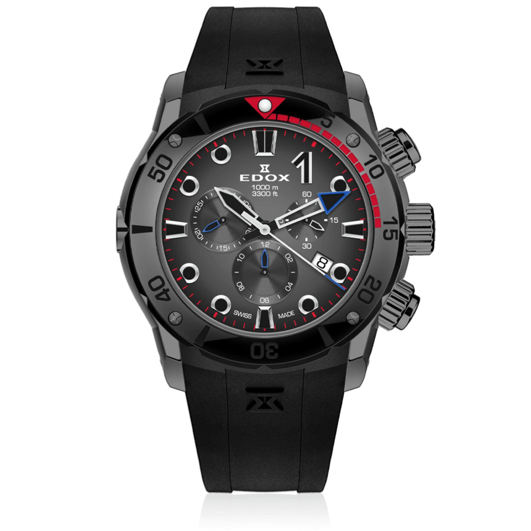 Relógio Edox CO-1 Chronograph Ø 45 mm | Quartzo 10242-TINGNR-GIDNR
