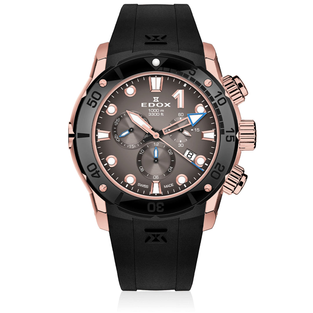 Relógio Edox CO-1 Chronograph Ø 45 mm | Quartzo 10242-TINRCA-BRDR