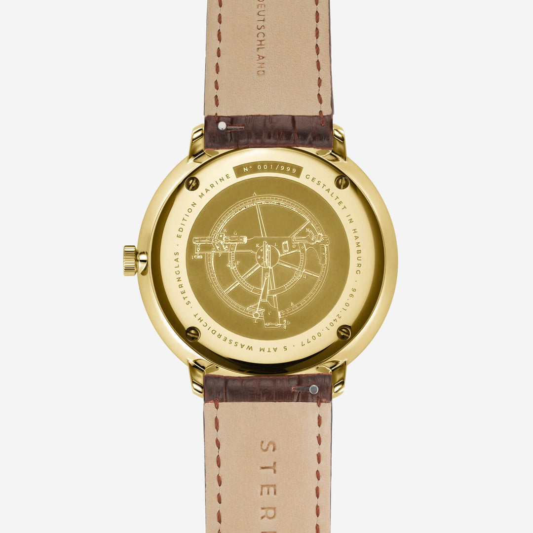 Relógio STERNGLAS Hamburg Edition Marine 42 mm S01-HHM07-HE01 Quartzo