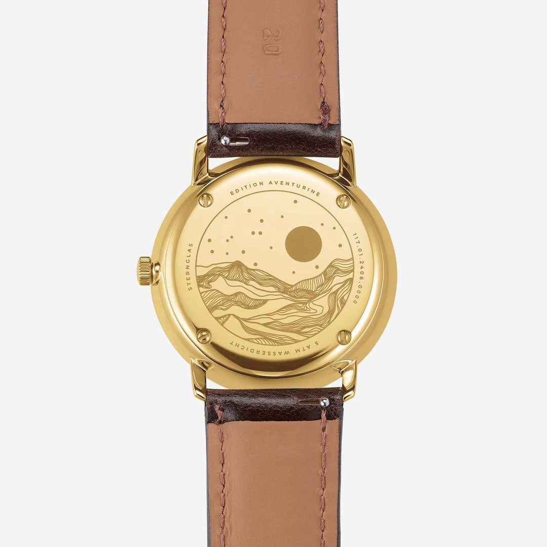 Relógio STERNGLAS Naos Edition Aventurine 38 mm S01-NAN41-BR01 Quartzo