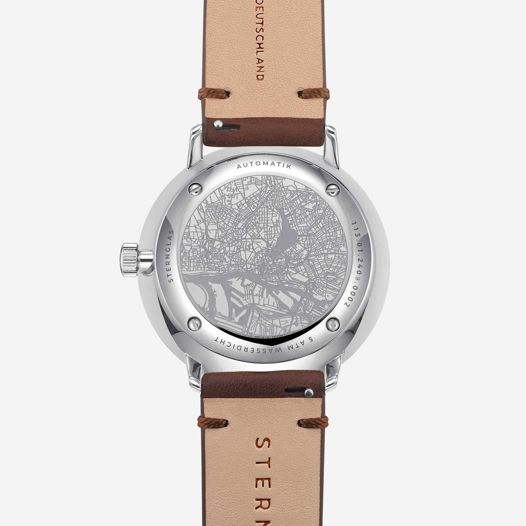 Relógio STERNGLAS Hamburg 42 mm S02-HH47-VI11 Automático