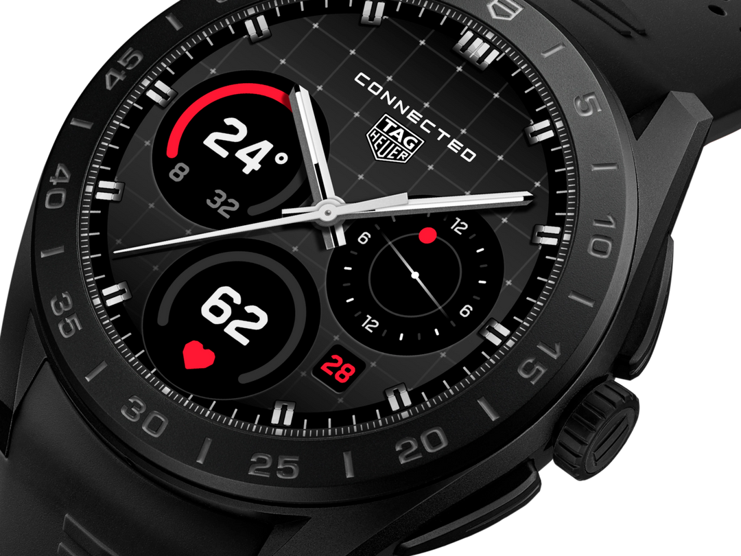 Relógio TAG Heuer Connected Calibre E5 45 mm Titanium DLC SBT8A80.BT6293
