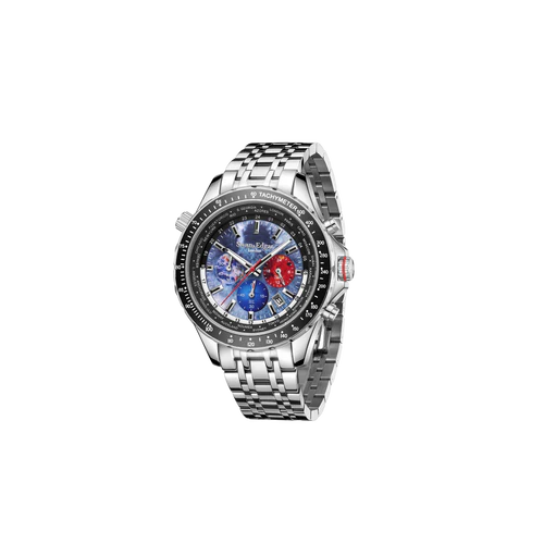 Relógio Swan & Edgar World Timer Mechanical Quartz Steel Grey