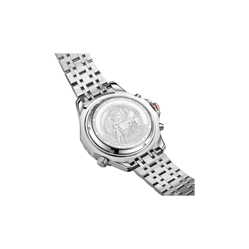 Relógio Swan & Edgar World Timer Mechanical Quartz Steel Blue