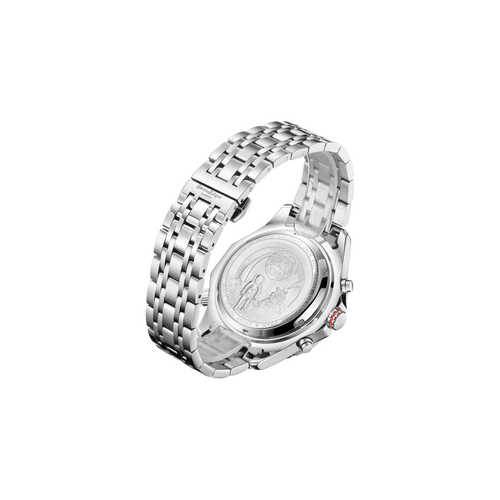 Relógio Swan & Edgar World Timer Mechanical Quartz Steel Blue
