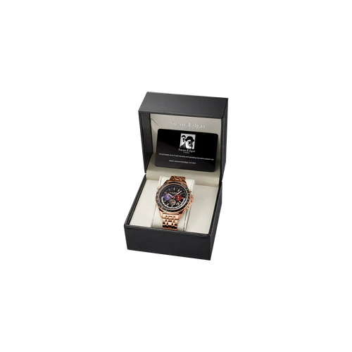 Relógio Swan & Edgar World Timer Mechanical Quartz Rose