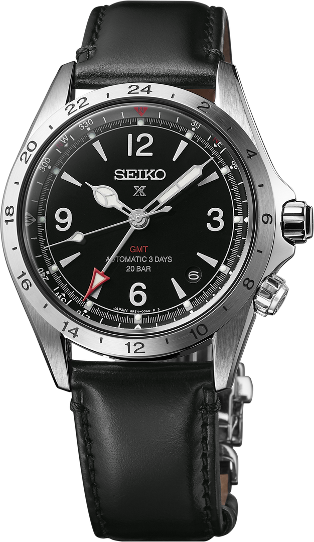 Relógio Seiko SPB379 Alpinist GMT Black 3 Day Automático