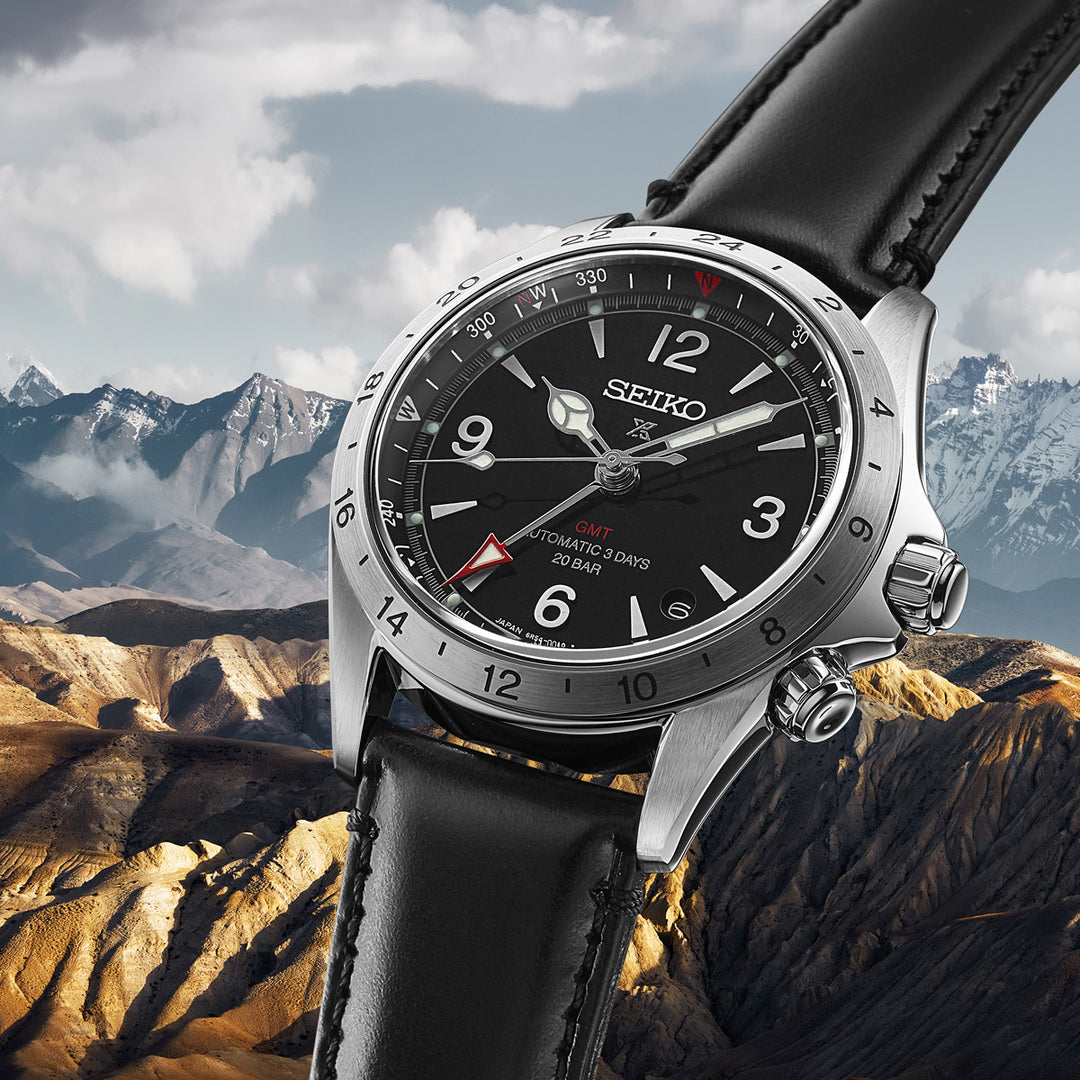 Relógio Seiko SPB379 Alpinist GMT Black 3 Day Automático