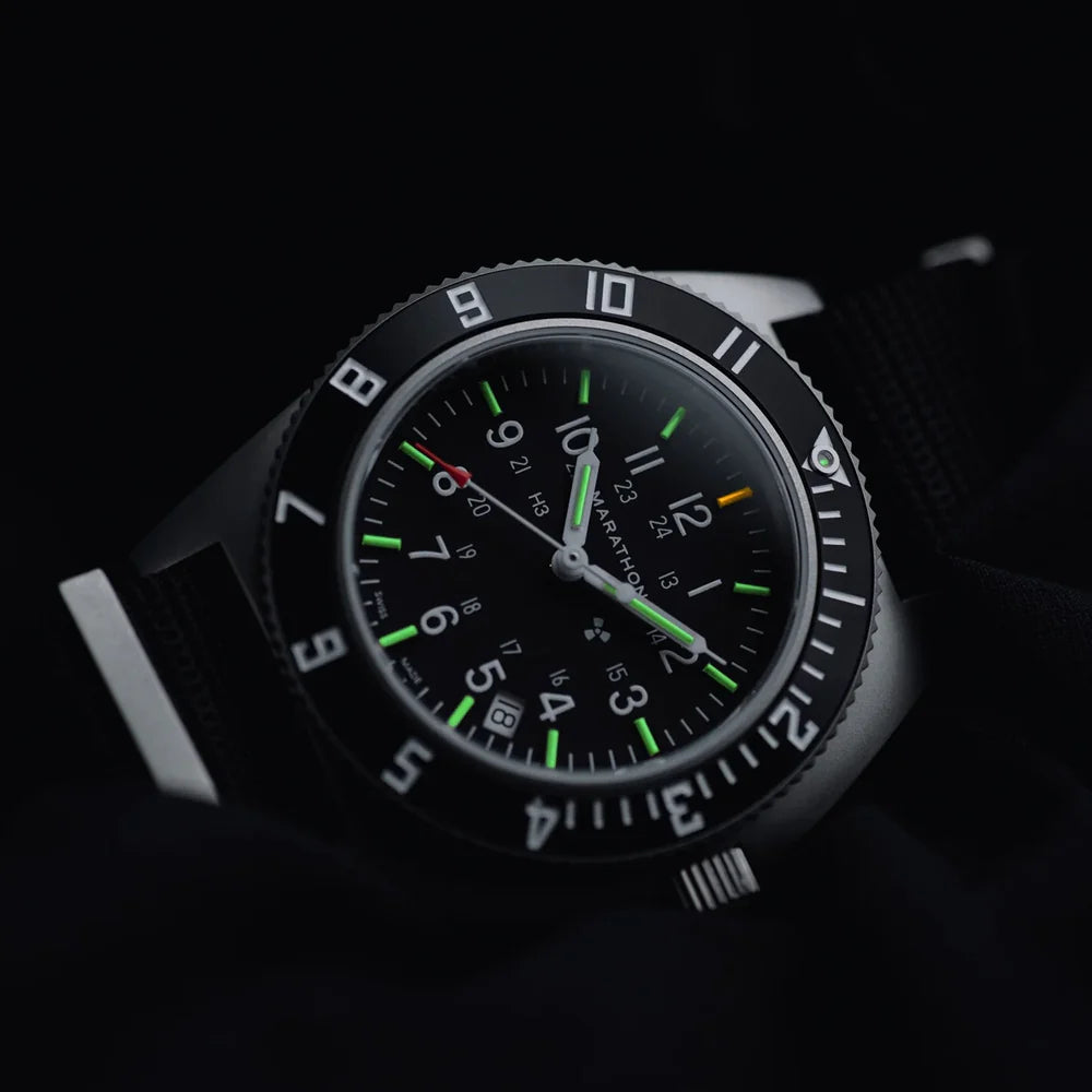 Relógio Marathon Pilot's Navigator with Date & Tritium 41mm Quartzo