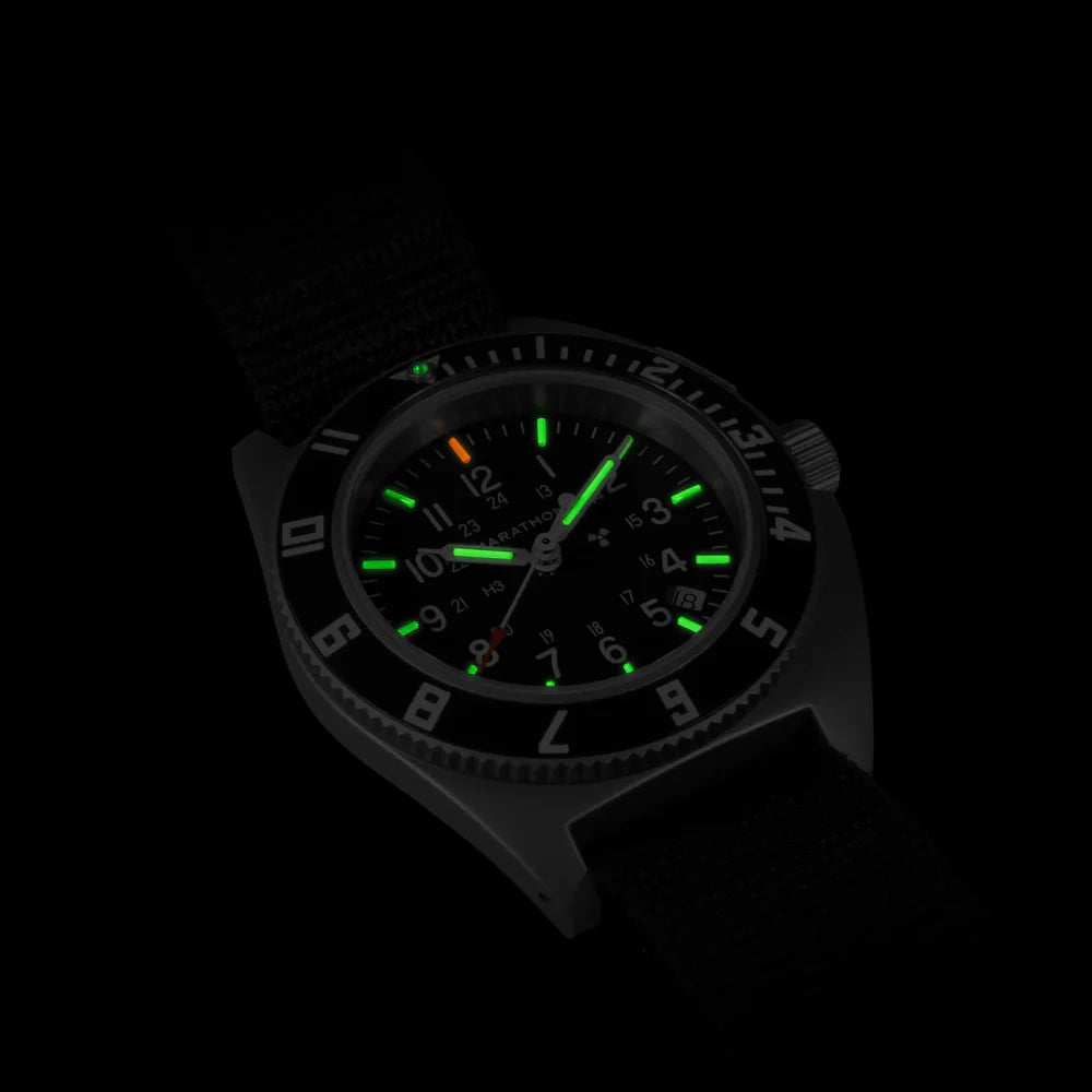 Relógio Marathon Pilot's Navigator with Date & Tritium 41mm Quartzo