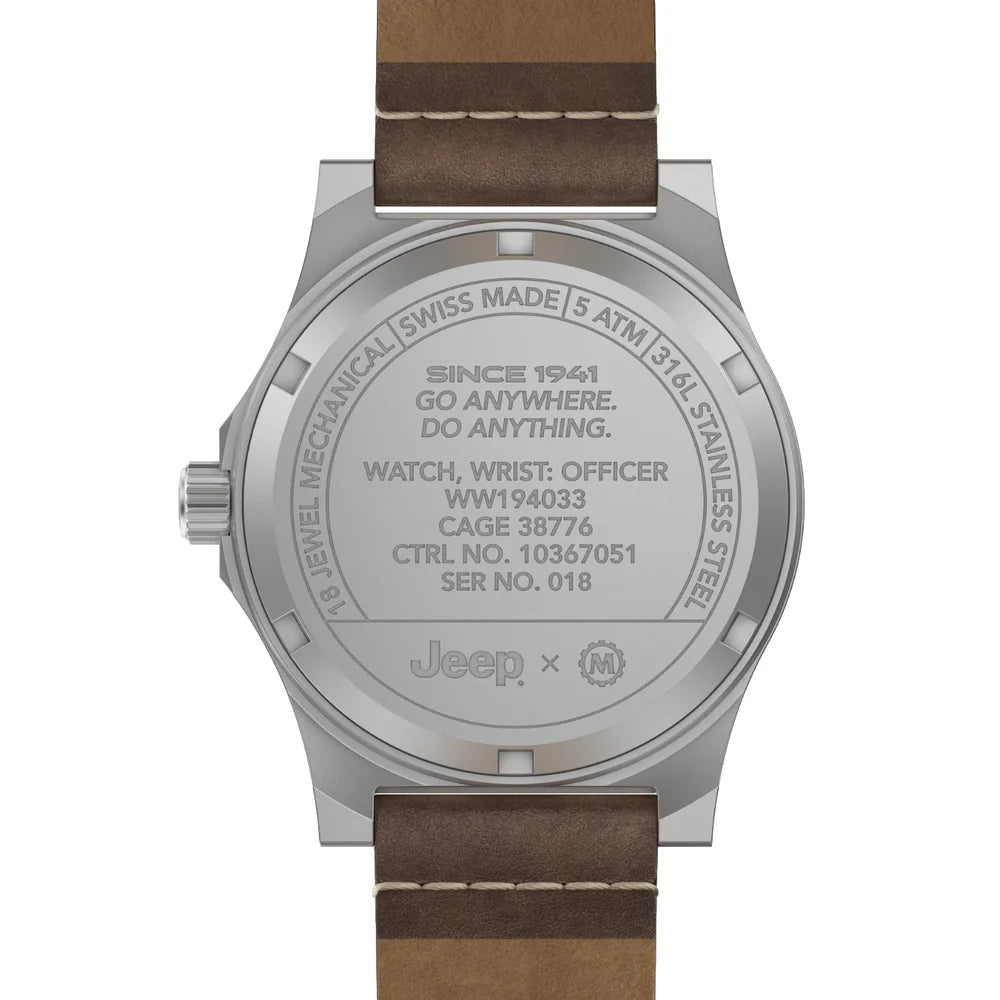 Relógio Marathon Jeep Willy's SSGPM Officer's Mecânico 41mm