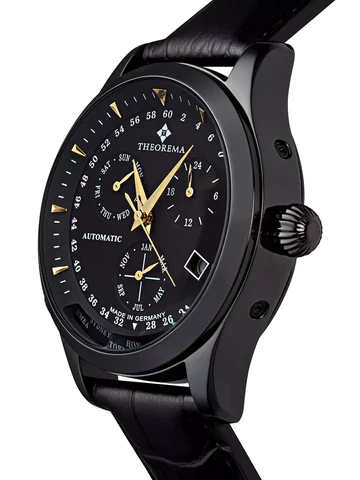 Relógio Tufina PARAGON CALENDAR THEOREMA GM-122-6 BLACK - Automático 43mm