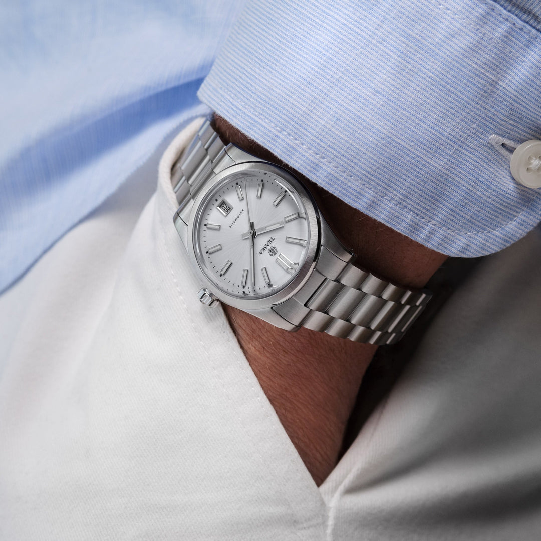 Relógio TRASKA Commuter 36 Sterling Silver 3205