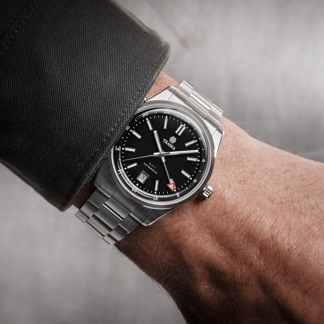 Relógio TRASKA Venturer GMT Carbon Black