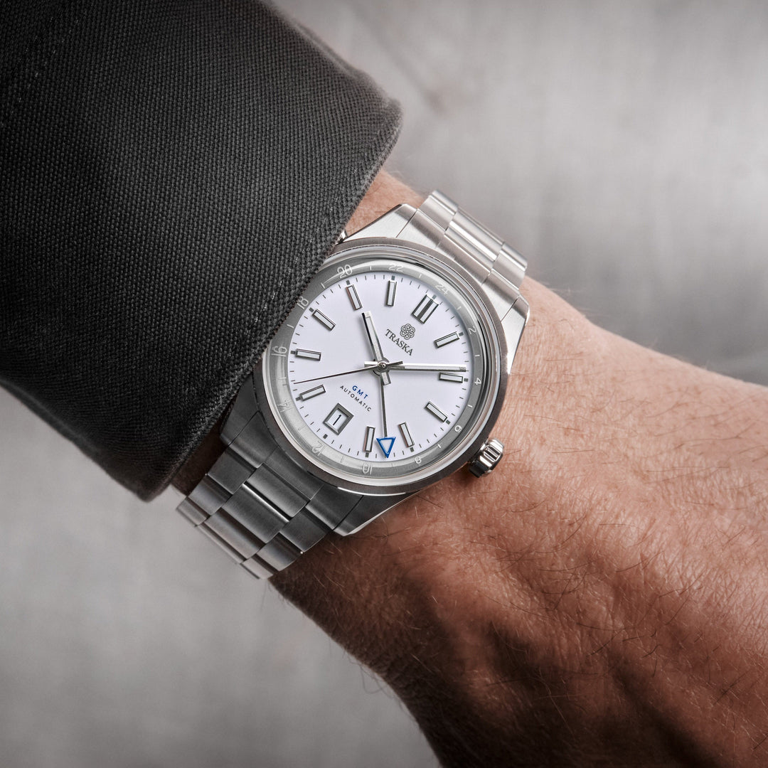 Relógio TRASKA Venturer GMT Arctic White