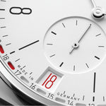 Carregue a imagem no visualizador da Galeria, Relógio NOMOS Glashütte Tangente 2Date 37.5mm Silver on Leather Strap 135