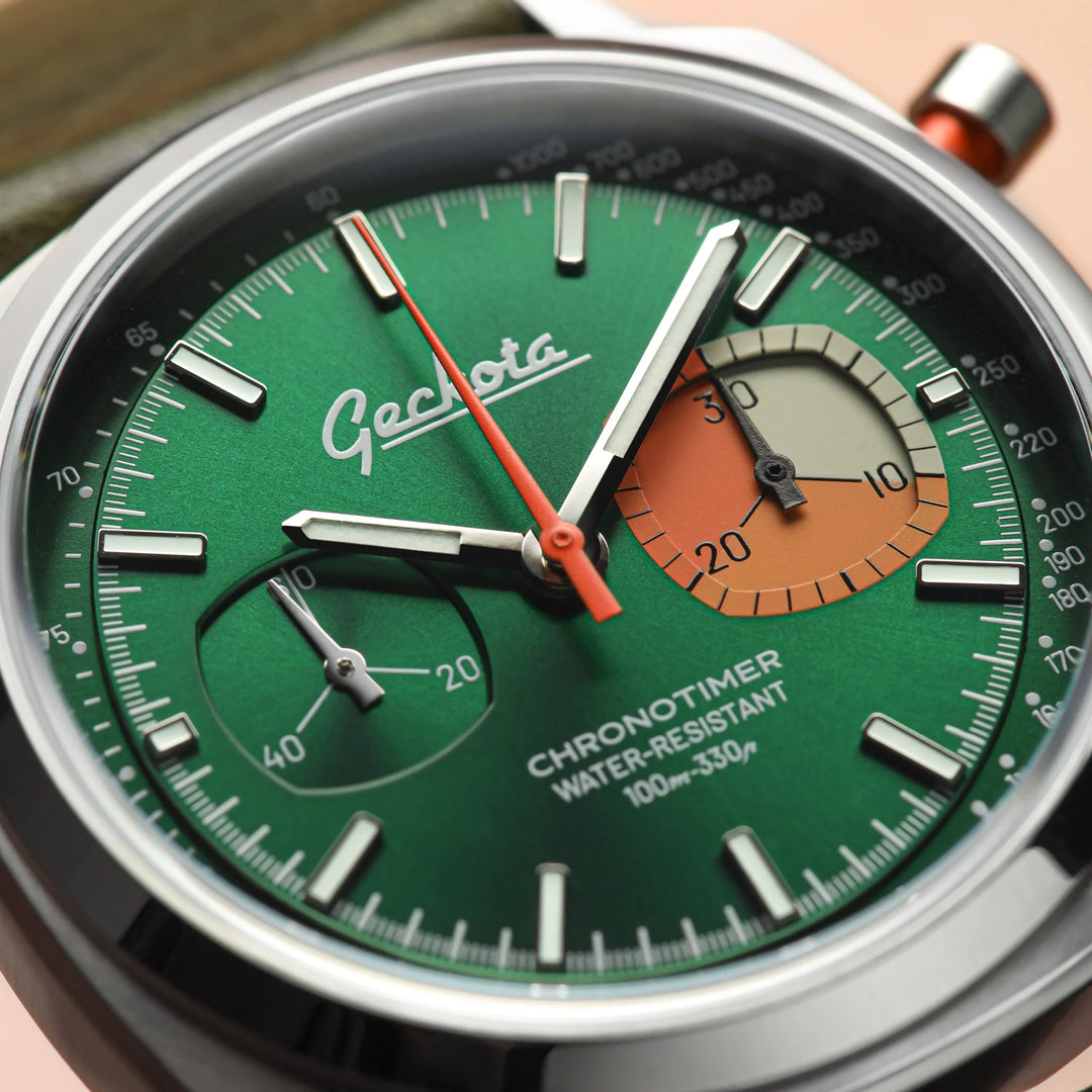Relógio Geckota Chronotimer Sports Edition Jade Green