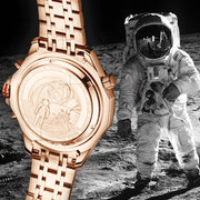 Relógio Swan & Edgar World Timer Mechanical Quartz Rose