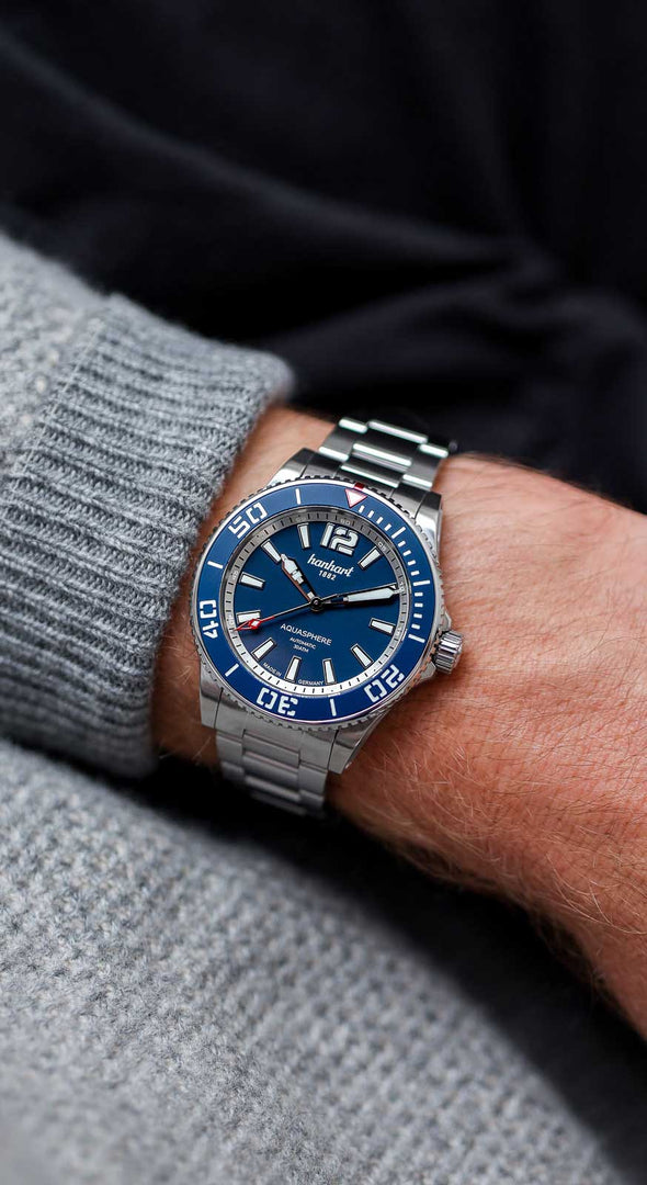 Relógio Hanhart AQUASPHERE FreeFall Blue, 42mm 772.270-6428