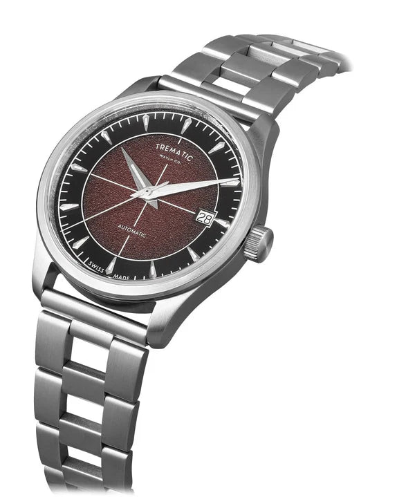 Relógio Trematic ZY6 borgogna 38 mm bracelet by Forstner Automático