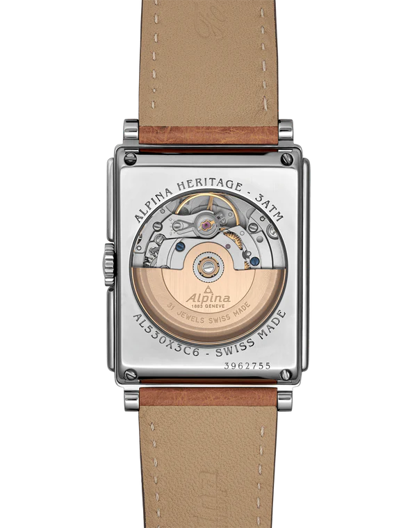Relógio Alpina HERITAGE Carrée Automático 140 Years AL-530SAC3C6