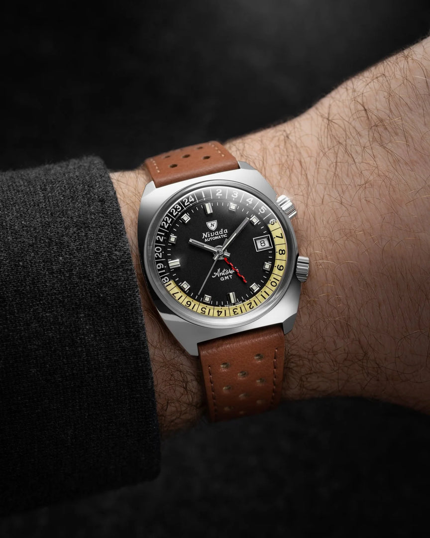 Relógio Nivada Grenchen GMT ANTÁRTICO - PRETO 36 mm 32043A23