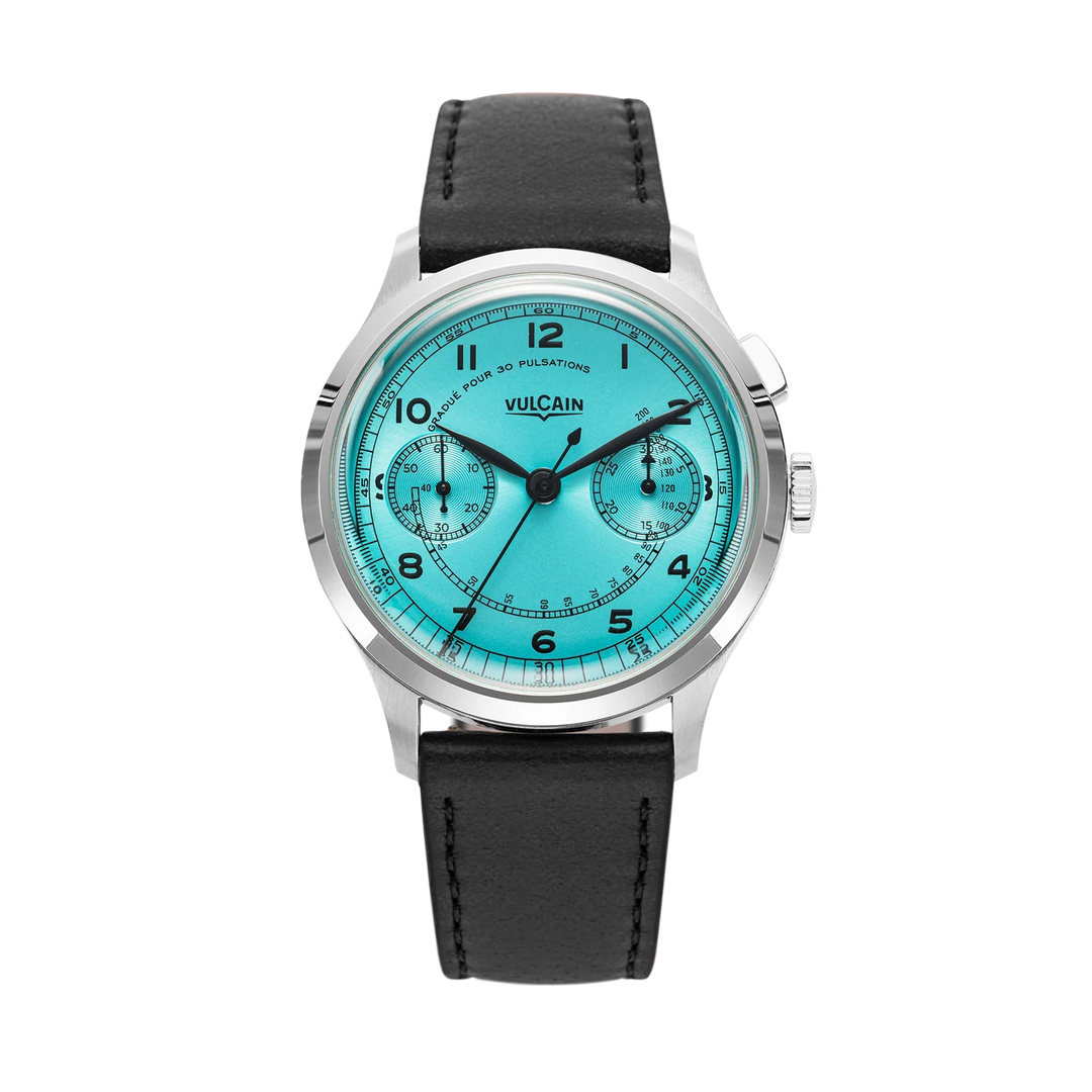 Relógio Vulcain 650167A38.BHM288 Monopusher Heritage - Turquoise