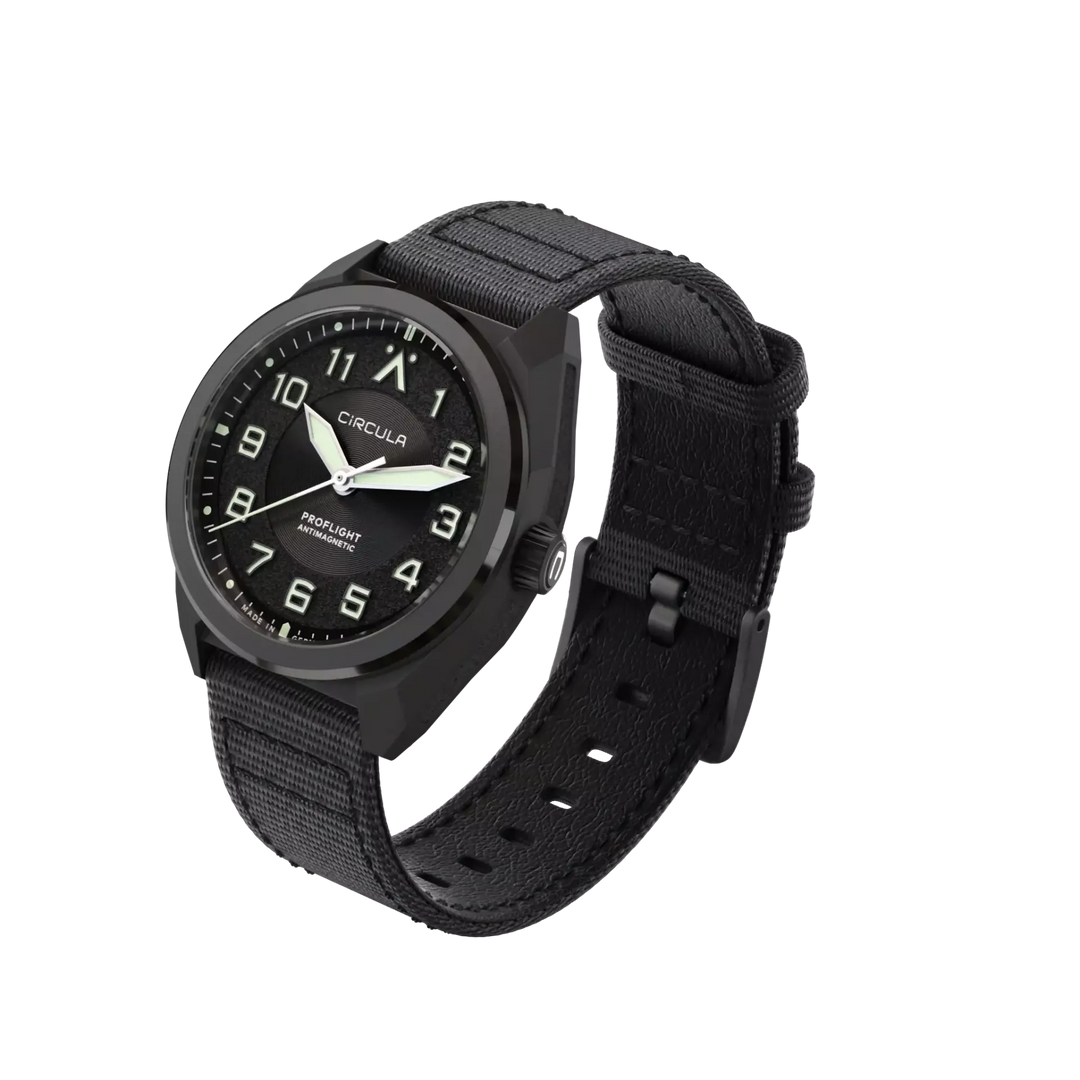 Relógio Circula Pilot watch ProFlight Black PF-SS