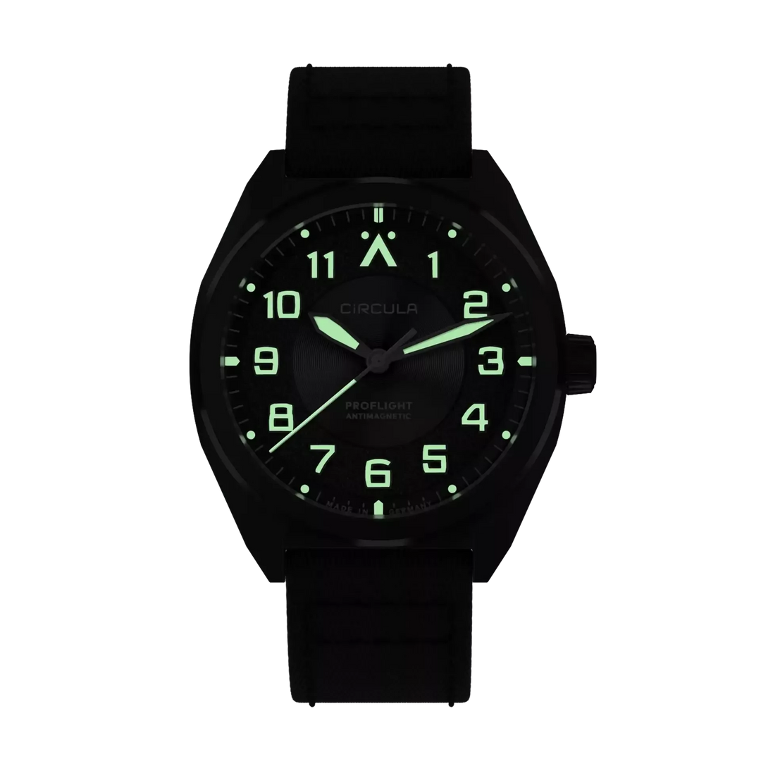 Relógio Circula Pilot watch ProFlight Black PF-SS