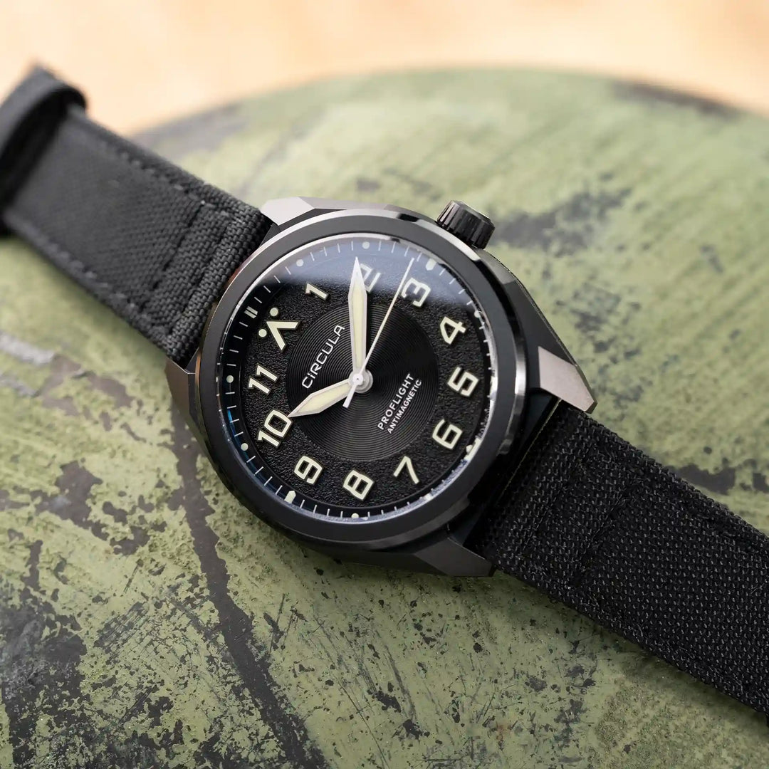 Relógio Circula Pilot watch ProFlight Black PF-SS