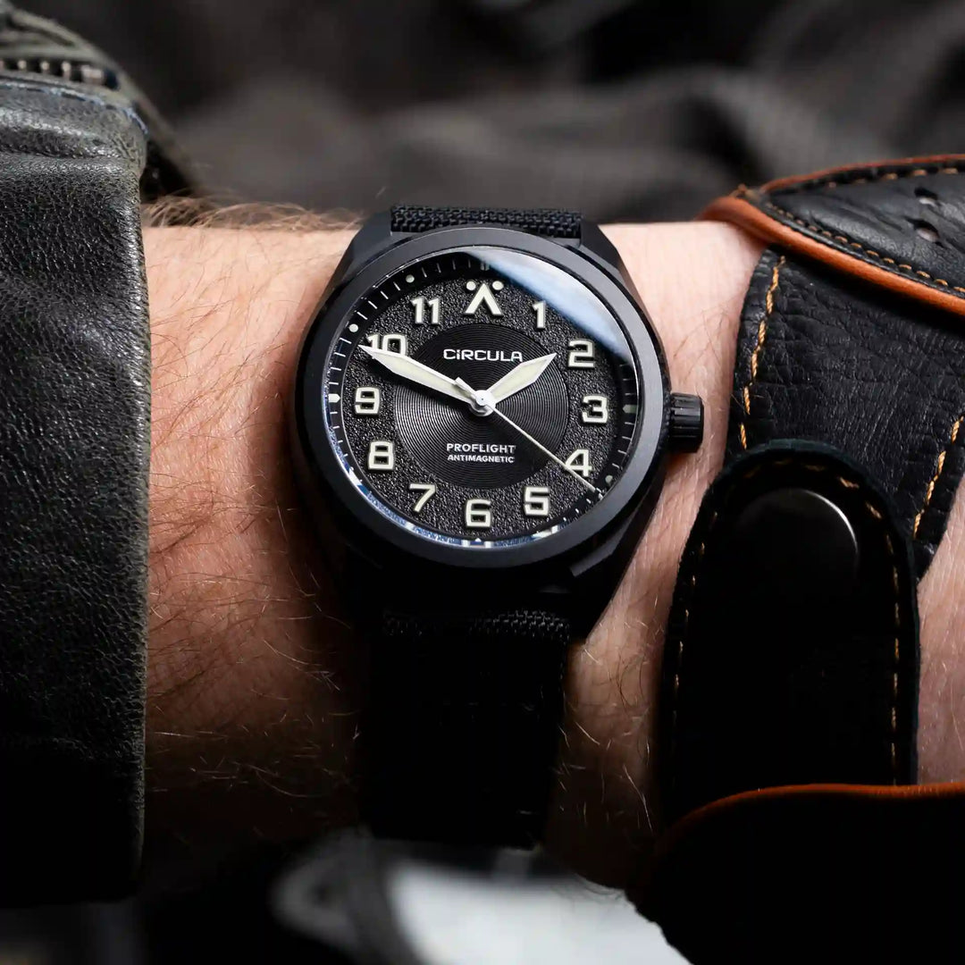 Relógio Circula Pilot watch ProFlight Black PF-SS
