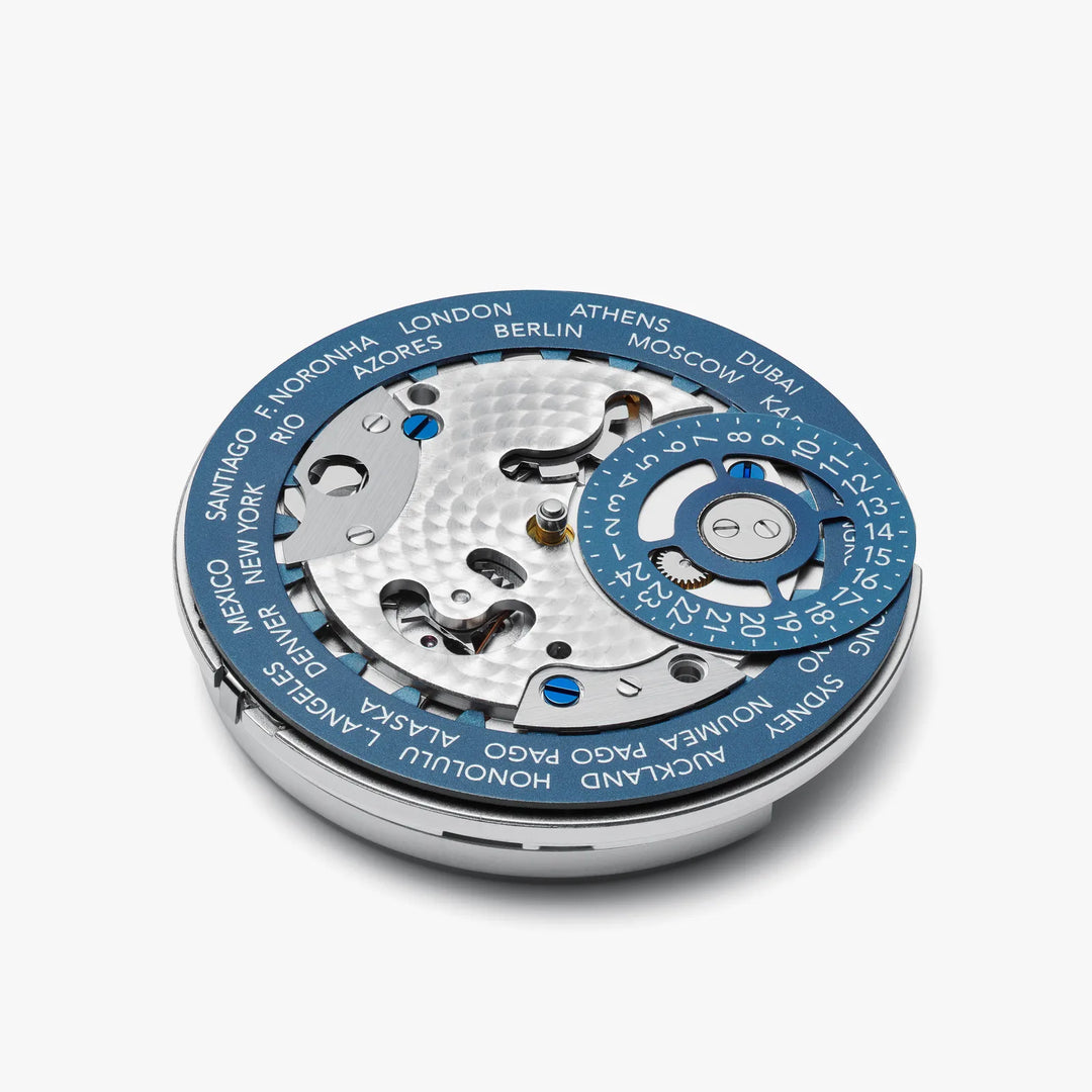 Relógio NOMOS Glashütte Zürich World Time 40mm Midnight Blue on Strap 807