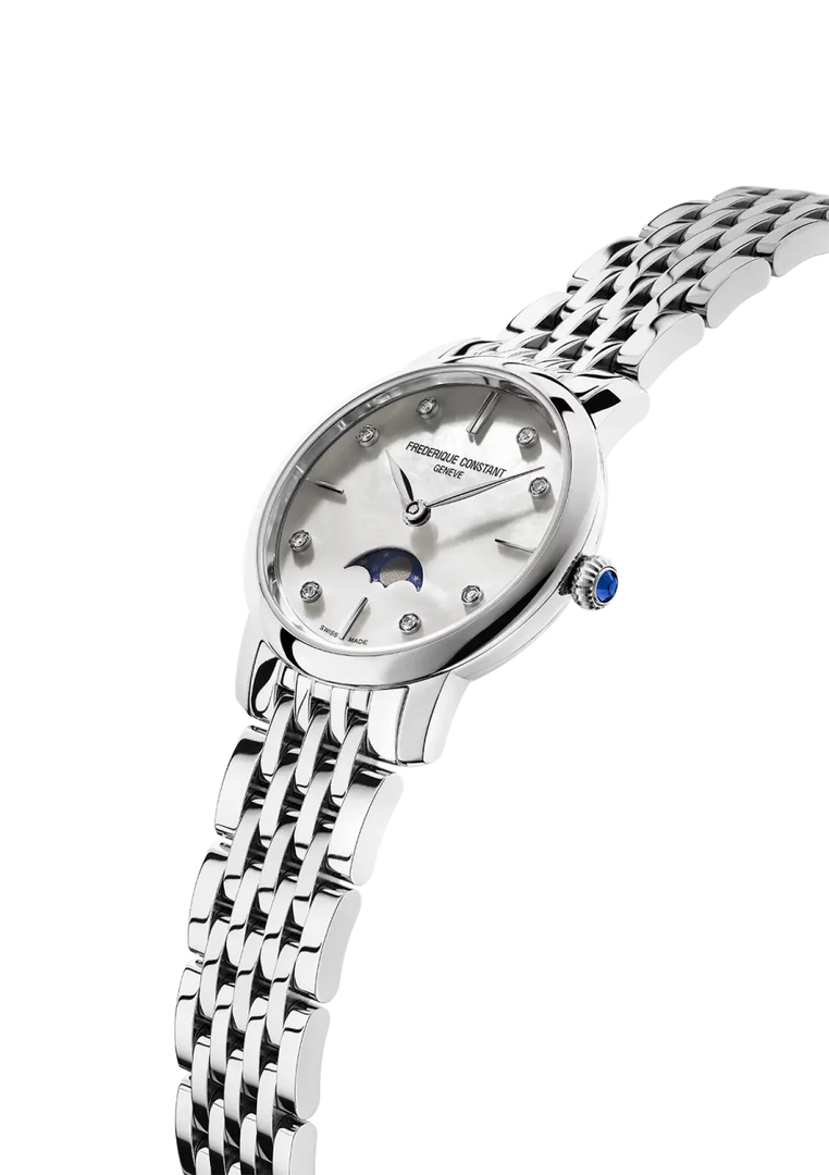 Relógio Feminino Frederique Constant CLASSICS SLIMLINE LADIES MOONPHASE FC-206MPWD1S6B