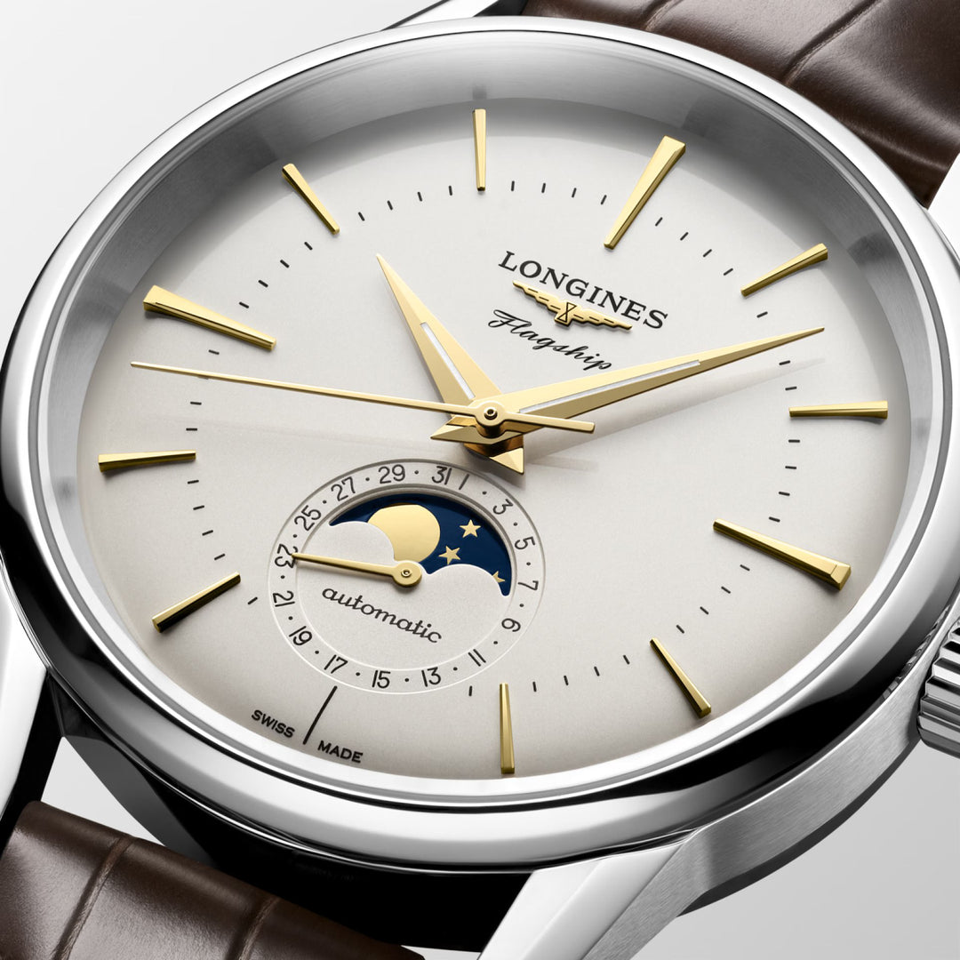 Relógio Longines FLAGSHIP HERITAGE MOONPHASE L4.815.4.78.2 - Automático 38,5mm