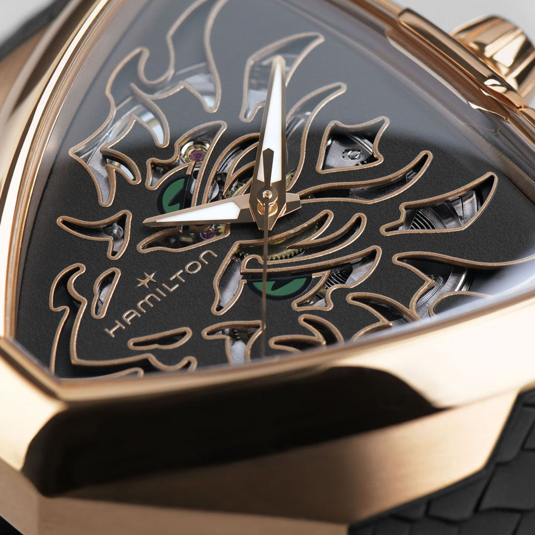 Relógio Hamilton Dragon Ventura Elvis80 Skeleton Automático| 42mm x 45mm | H24525332