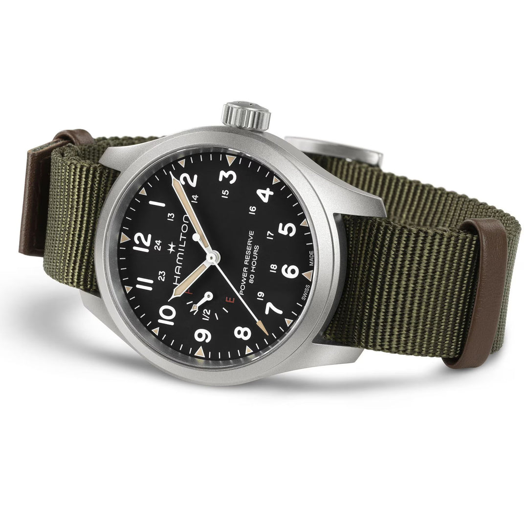Relógio Hamilton Khaki Field Mechanical Power Reserve 40mm H69509930